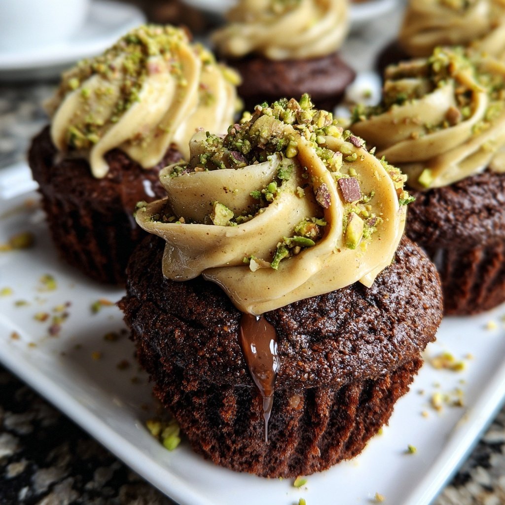 Chocolate Pistachio Cupcakes
