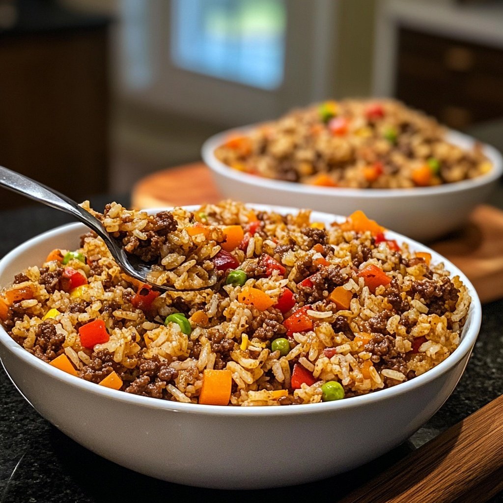 Ground Beef Rice Bowls