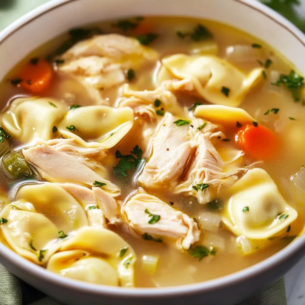 Easy Chicken Tortellini Soup