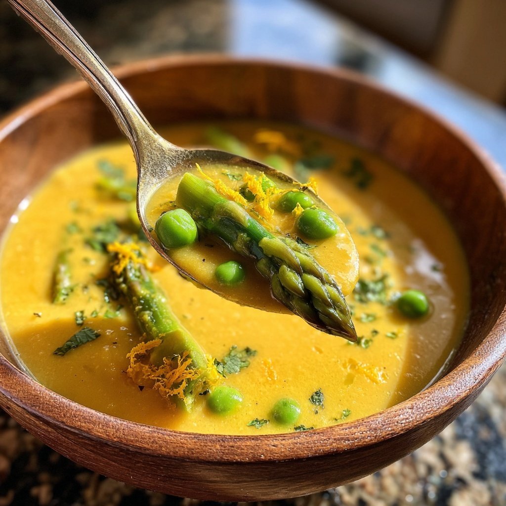 Spring Vegetable Soup With Lemon