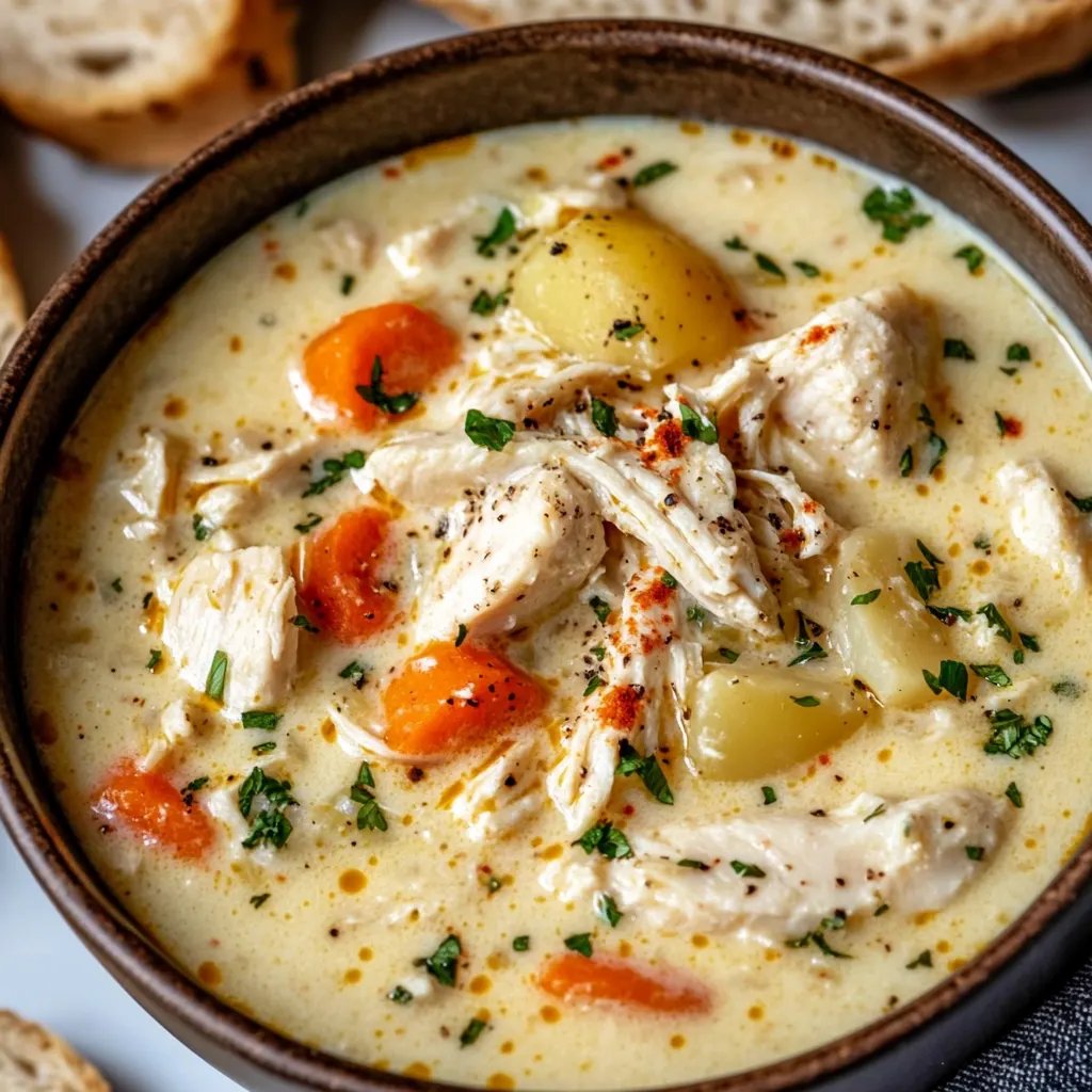 Crockpot Creamy Chicken and Potato Soup