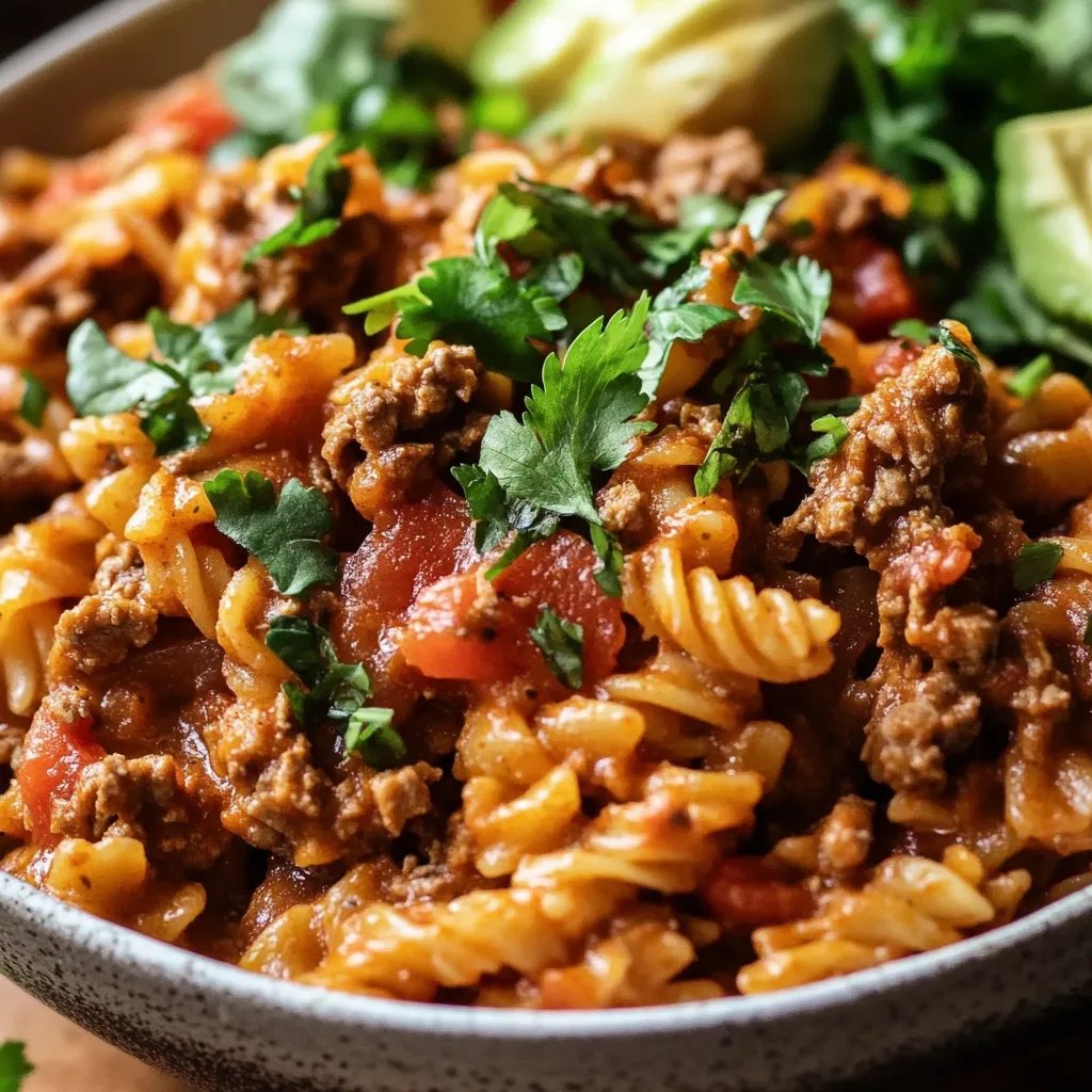 One-Pot Taco Pasta (Gluten-free, Dairy-free)