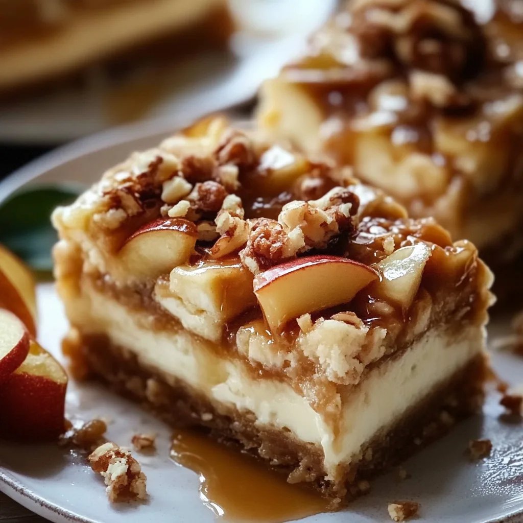 Caramel Apple Cheesecake Bars