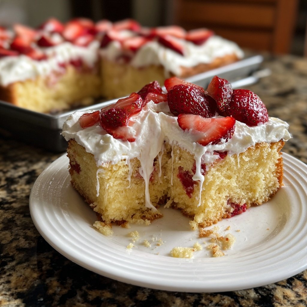 Strawberry Shortcake Sheet Cake