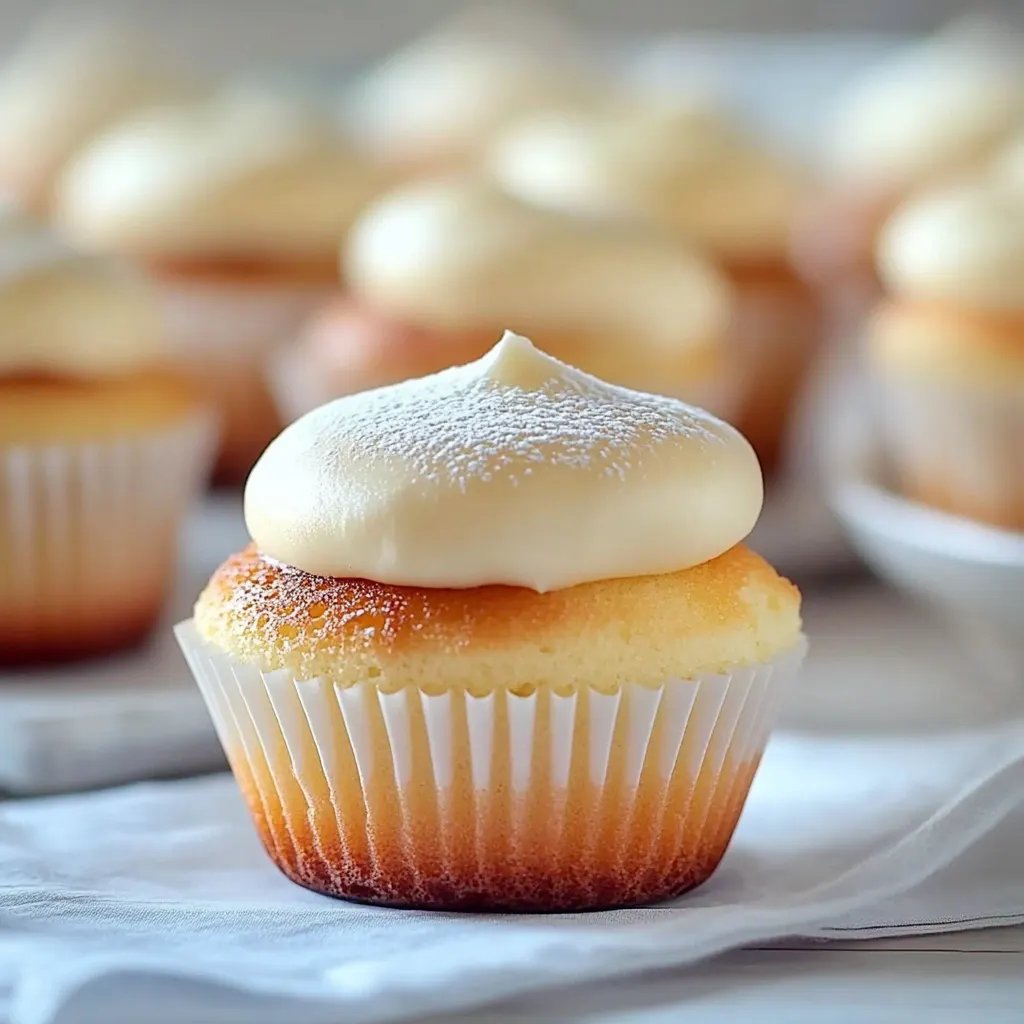 Soft and Fluffy Japanese Cotton Cheesecake Cupcakes