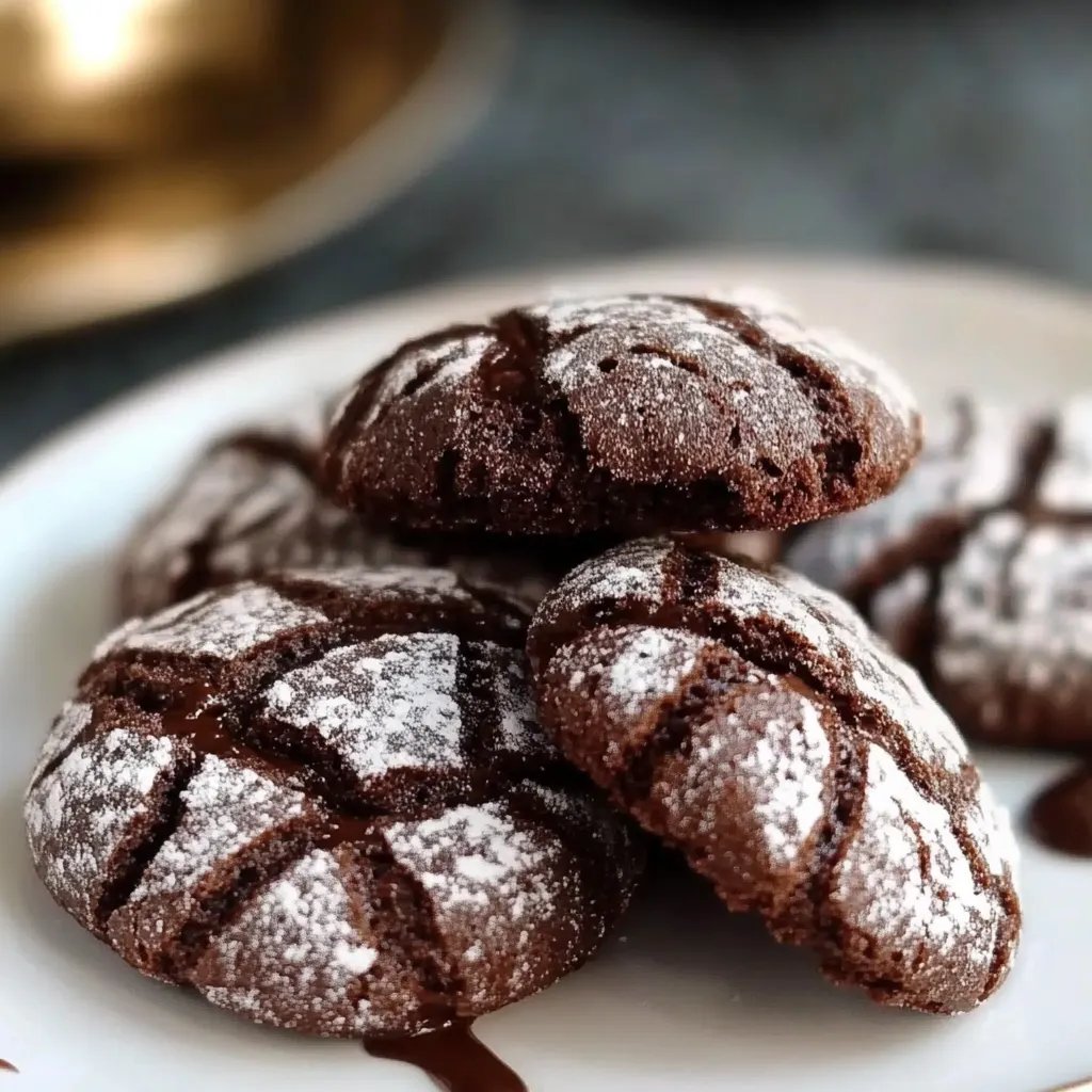 The BEST Chocolate Crinkle Cookies Dessert Recipe