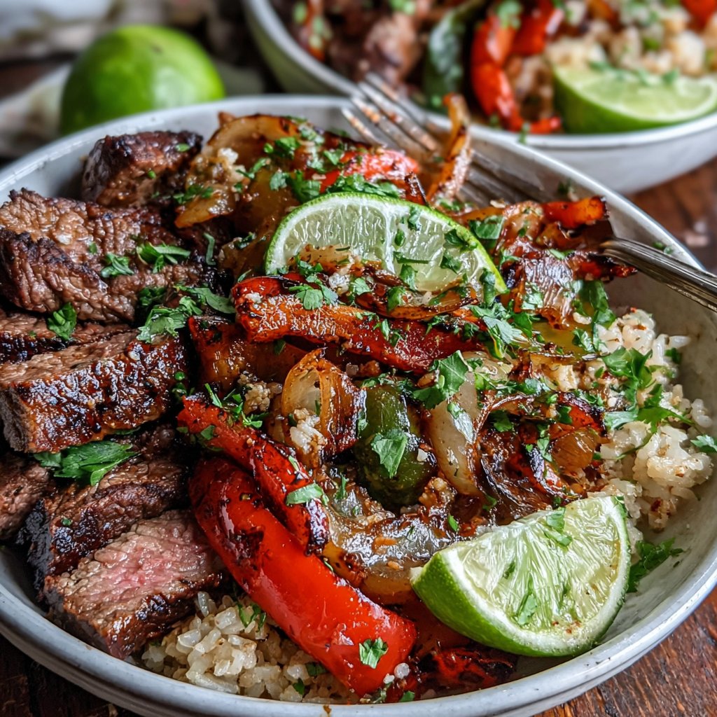 Grilled Steak Fajita Bowls