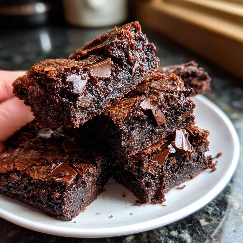 Crispy Sourdough Discard Brownies