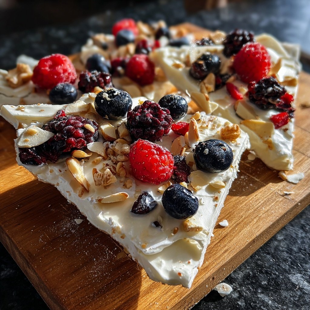 Healthy Snack Greek Yogurt Bark
