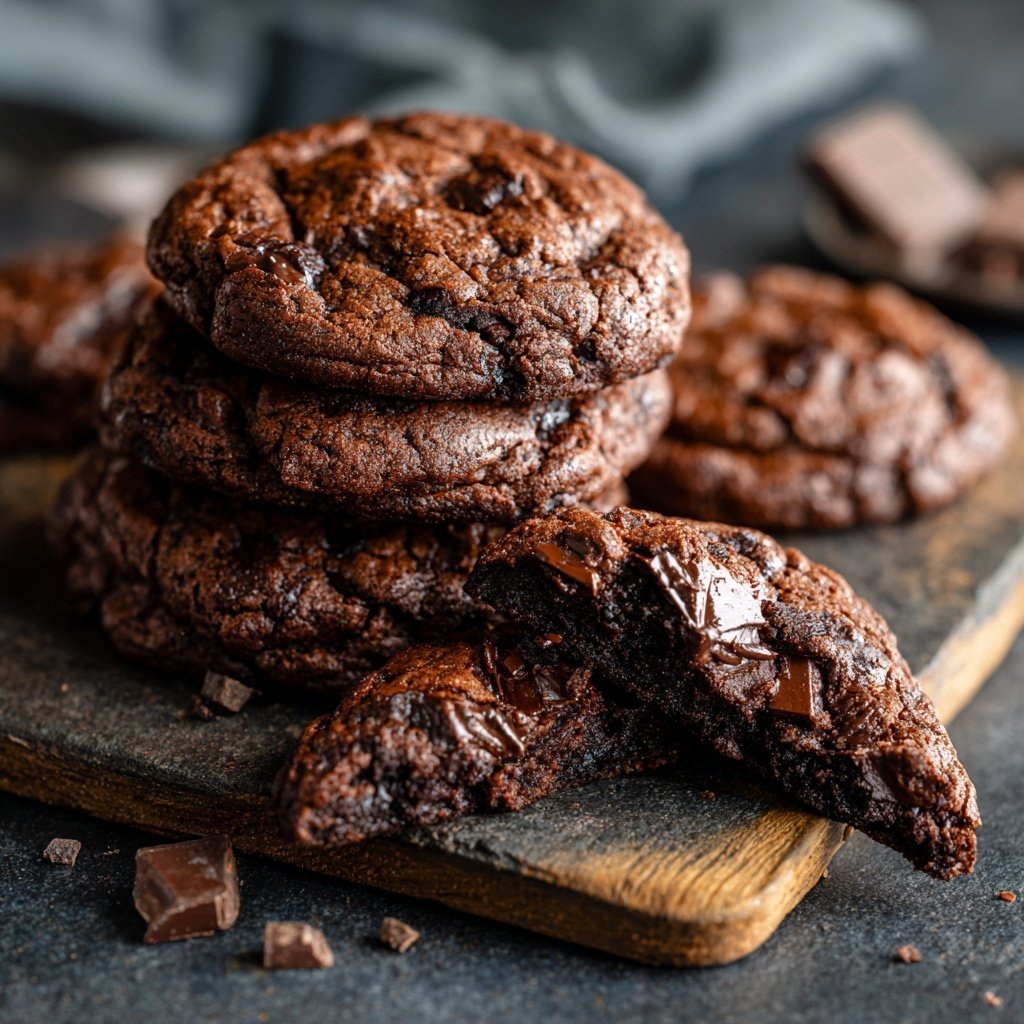 Brownie Mix Double Chocolate Cookies