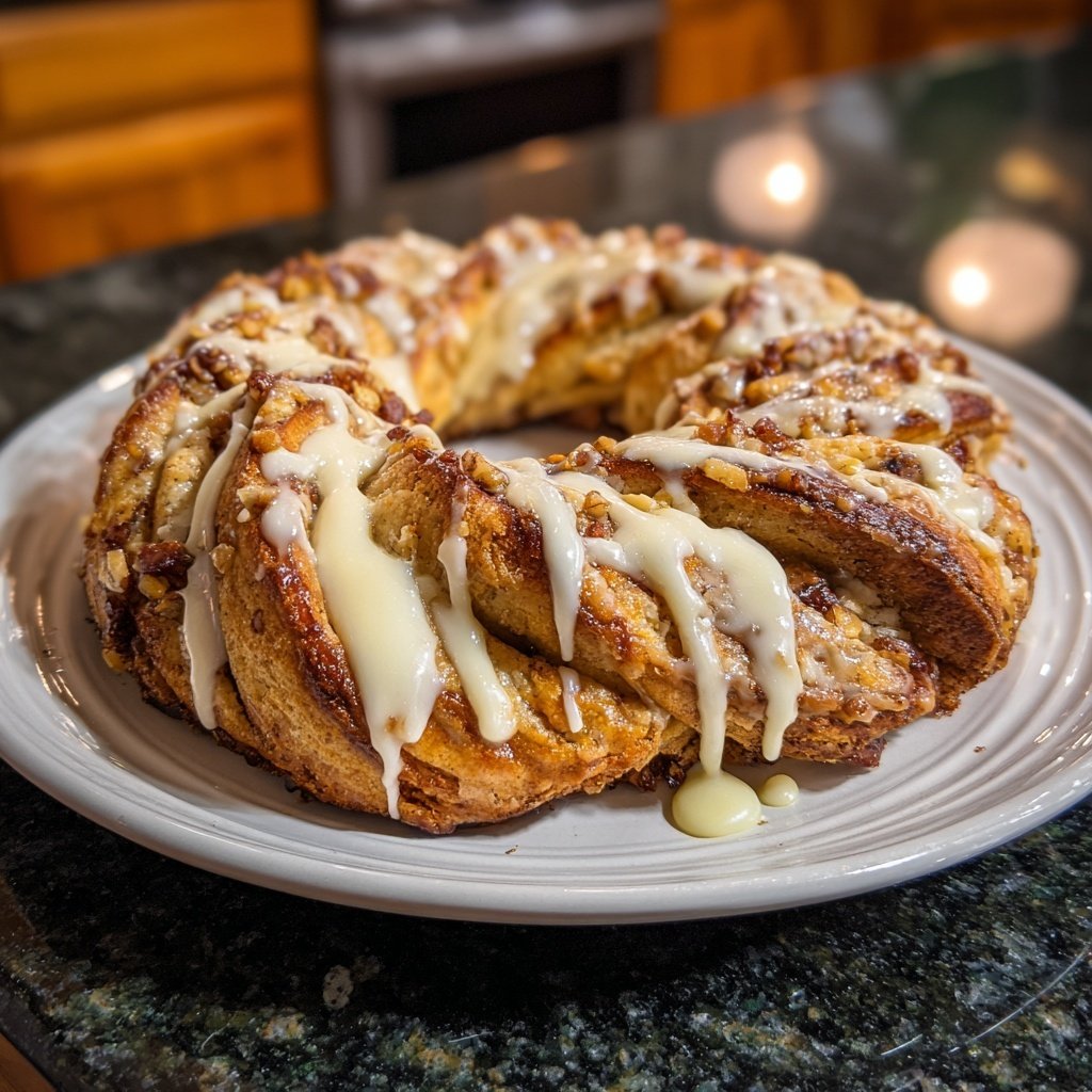Cozy Apple Kringle with Vanilla Glaze