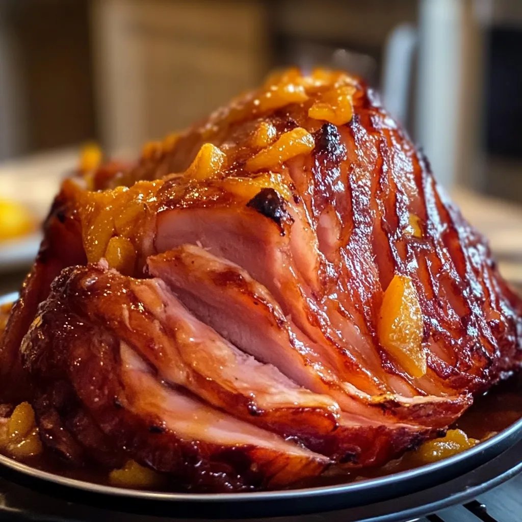 Honey Baked Ham w/ Orange-Brown Sugar Glaze 🍊