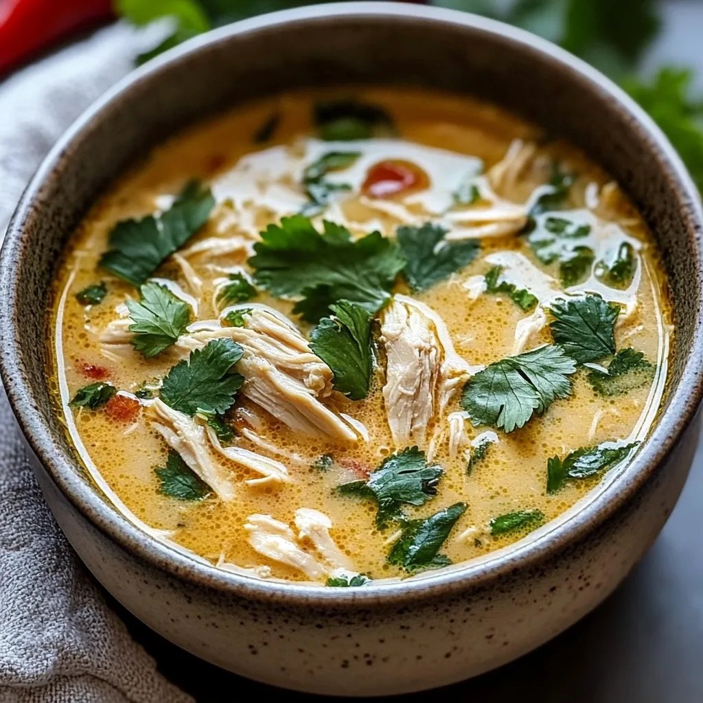 Crockpot Thai Coconut Chicken Soup