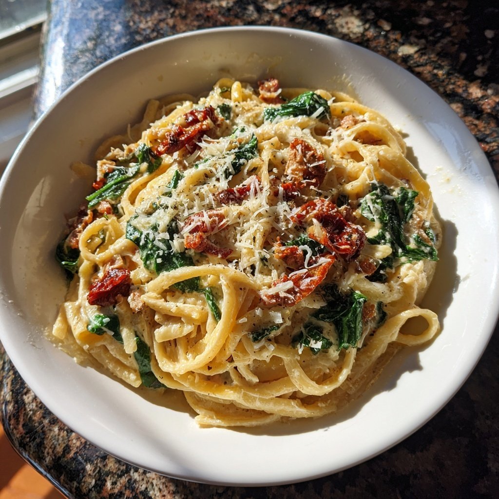 One Pot Creamy Tuscan Pasta